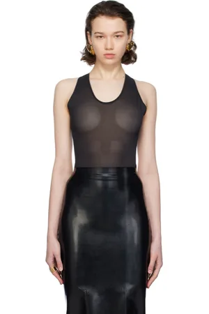 Alaïa Justaucorps noir à dos ouvert