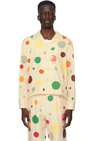 BODE Chemise blanc cassé à appliqués à pois