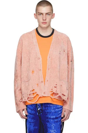 DOUBLET Cardigan rose à image brodée