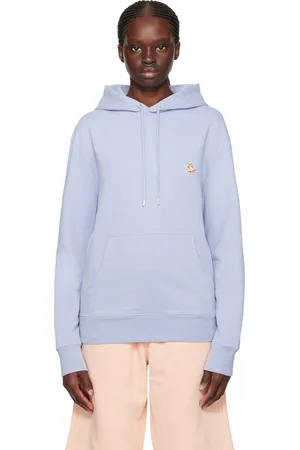 Maison Kitsuné Pull à capuche bleu à logo de renard