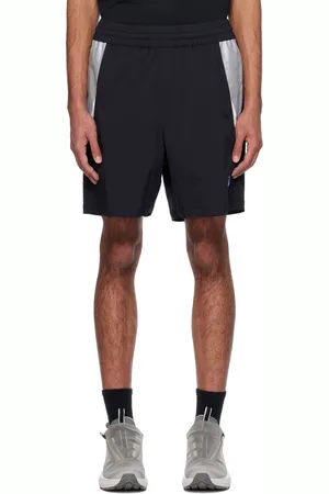 Izzue Short noir à logo et texte imprimés