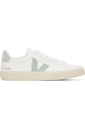 Veja Baskets Campo blanc et vert en cuir