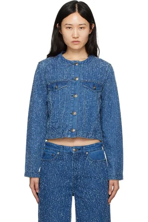 RAG&BONE Blouson Cora bleu en denim