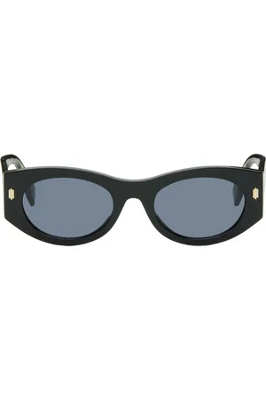 Fendi Lunettes de soleil noires à logos Roma