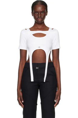 HELIOT EMIL T-shirt Hail blanc à empiècement de style harnais