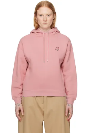 Maison Kitsuné Pull à capuche rose à logo de renard