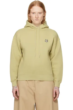 Maison Kitsuné Pull à capuche vert à logo de renard