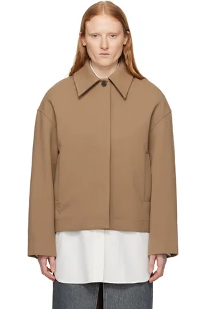 STUDIO NICHOLSON Blouson beige à patte de boutonnage