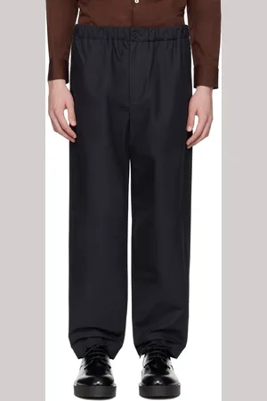Jil Sander Pantalon bleu marine à quatre poches