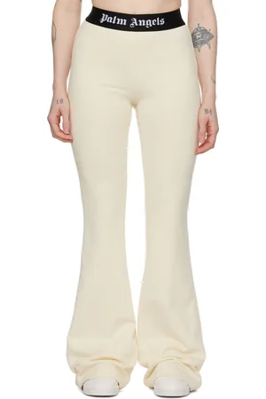 Palm Angels Pantalon de détente évasé blanc cassé