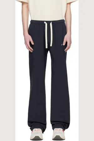 Palm Angels Pantalon de survêtement bleu marine à logo brodé