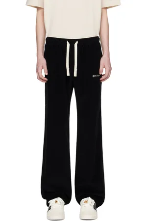 Palm Angels Pantalon de survêtement noir à logo brodé