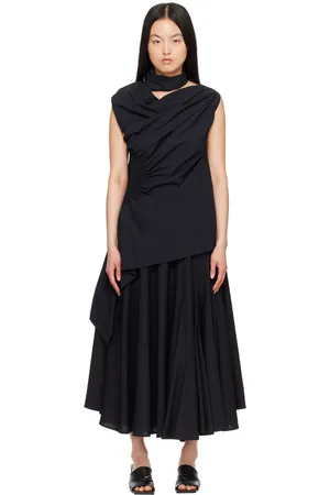 Issey Miyake Robe courte Eye of the Bean noire