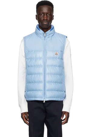 Moncler Veste Cerces bleue rembourrée en duvet