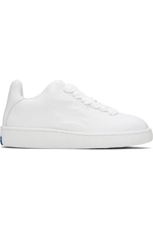 Burberry Baskets Box blanches en cuir
