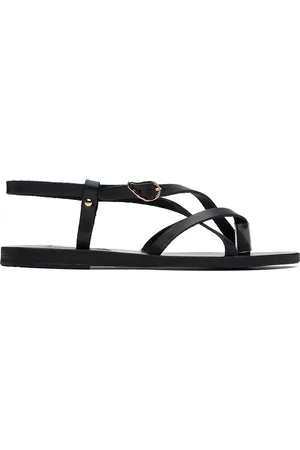 Ancient Greek Sandals Sandales Semele noires