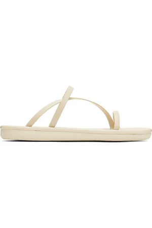 Ancient Greek Sandals Sandales Parthena blanc cassé