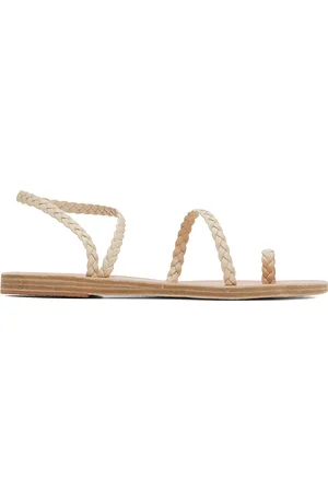 Ancient Greek Sandals Sandales Eleftheria blanc cassé