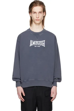 AMBUSH Pull molletonné bleu marine à logos brodés