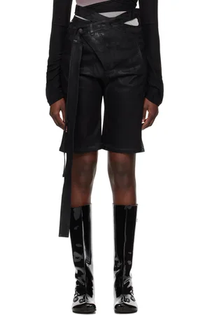 OTTOLINGER Short noir en denim exclusif à SSENSE