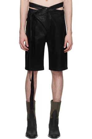 OTTOLINGER Short portefeuille noir en denim exclusif à SSENSE