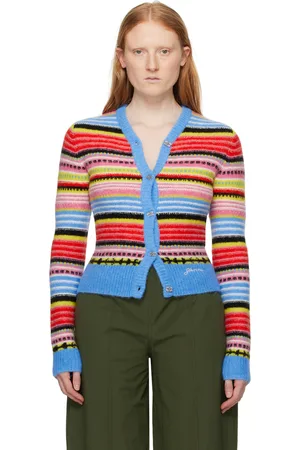 Ganni Cardigan multicolore à rayures