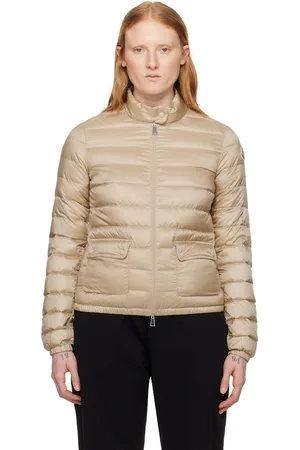 Moncler Blouson Lans beige rembourré en duvet