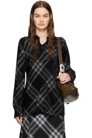 Burberry Chemise noire à carreaux