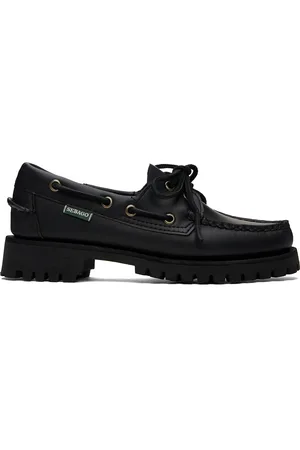 SEBAGO Flâneurs Ranger noirs eu cuir poli à bout de style mocassin - Campsides