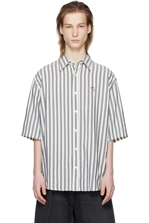 Acne Studios Chemise noire à rayures