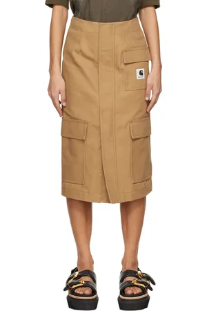 SACAI Jupe midi beige édition Carhartt WIP