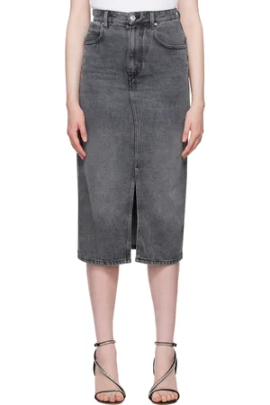 Isabel Marant Jupe midi Tilauria grise en denim