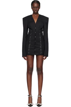 Mach & Mach Robe courte de style corset noire