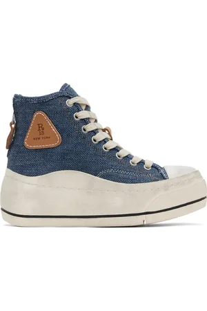 R13 Baskets Kurt indigo en denim