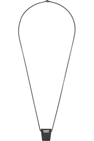 Rick Owens Collier noir à pendentif graphique