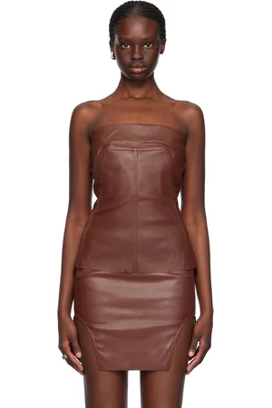 Rick Owens Débardeur de style bustier brun