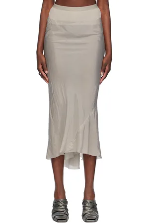 Rick Owens Jupe midi blanc cassé
