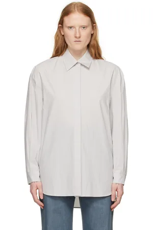 AMOMENTO Chemise surdimensionnée grise