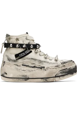 R13 Baskets Kurt blanc cassé à œillets exclusives à SSENSE