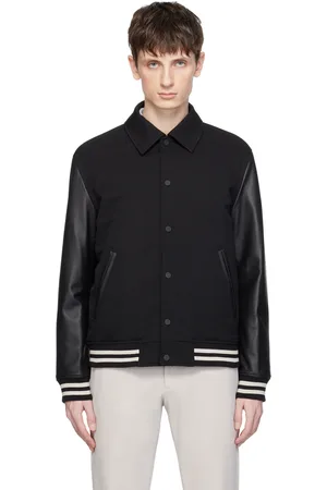 THEORY Blouson aviateur noir à col classique