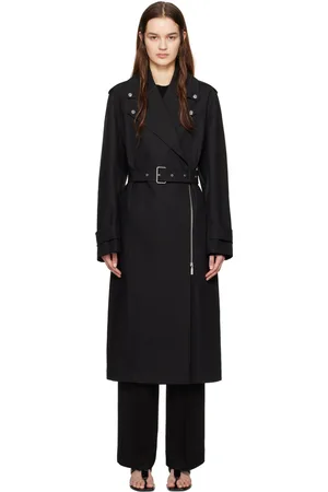 Totême Trench noir à revers tailleur