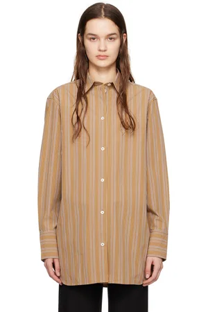 Totême Chemise brune à rayures