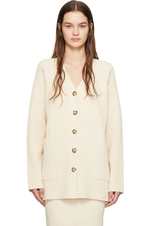 Totême Cardigan blanc cassé à boutons