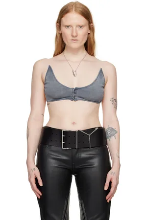 Y / PROJECT Soutien-gorge léger bleu à bretelles transparentes