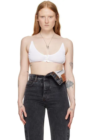Y / PROJECT Soutien-gorge léger blanc à bretelles transparentes