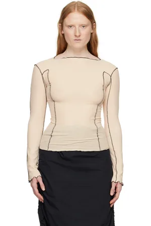 Baserange T-shirt à manches longues Omato beige