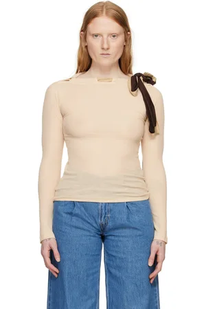 Baserange T-shirt à manches longues Circ beige