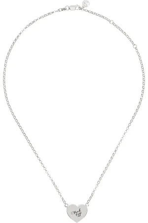 Stolen Girlfriends Club Collier argenté à pendentif graphique à texte