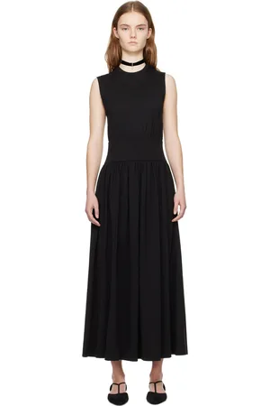 Totême Robe midi sans manches noire