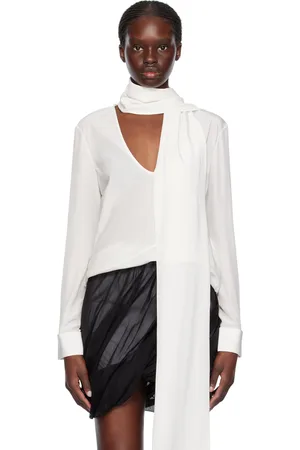 Helmut Lang Chemisier blanc à foulard